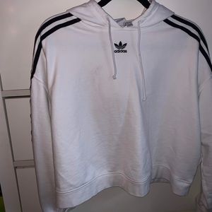cropped white adidas sweatshirt